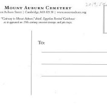 Gateway to Mt. Auburn detail from souvenir teacup - verso