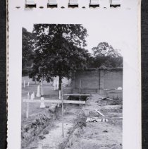 Construction trench, July 1951