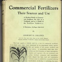 Commericial Fertilizers, Their Sources and Use