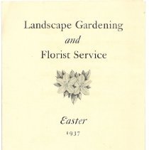 Landscape Gardening and Florist Services, Easter, 1937