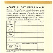 Memorial Day Deocrations 1955 Insert