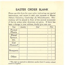 Easter Flowers 1956 Insert 1