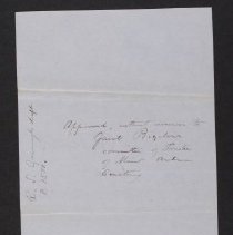 Bond to Bigelow 1856 (verso)