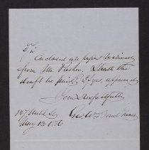 Bond to Bigelow 1856 (recto)
