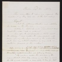 Trustee Committee Report on Amendments to ByLaws, September 30, 1859 - p1