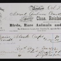 Reiche & Bro. Invoice, 1872 - p1