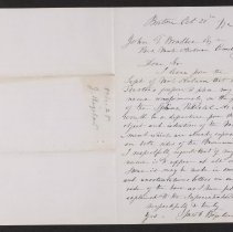 Bigelow to Bradlee, 1872.