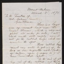 Superintendent Folsom to Trustees - p1