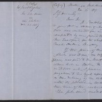 Copy of Letter from Bigelow to Samuel Gridley Howe, 1857 - p1
