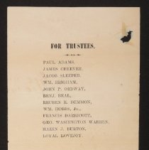 Trustee Ballot, 1869