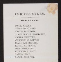 Trustee Ballot, 1869