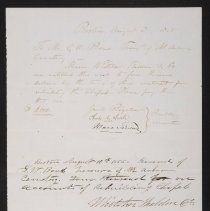 Bigelow Chapel Invoice: Whitcher & Shelden- p1