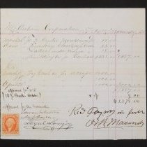 Reception House: Invoice from Macurdy