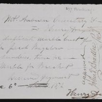 Invoice from Henry Dexter - Bigelow Bust - p1