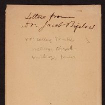 Envelope "Letters from Dr. Jacob Bigelow."