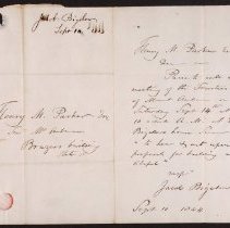 Bigelow to Parker, 1844.