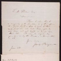 Bigelow to Parker, 1849.