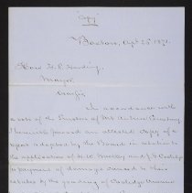 Letter to Mayor, Coolidge Ave Claims - p1