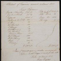Treasurer's Statement of Accounts, 1833 - p1