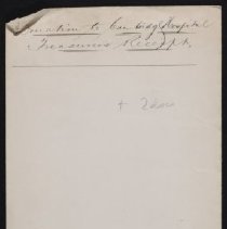 Envelope - Cambridge Hospital donation, 1904.