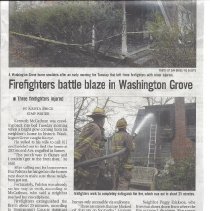 Firefighters battle blaze in Washington Grove