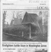 Firefighters battle blaze in Washington Grove