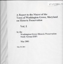 A Report to the Mayor of the Town of Washington Grove