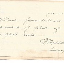 WGCMA Maddox WG Plat Receipt 1898