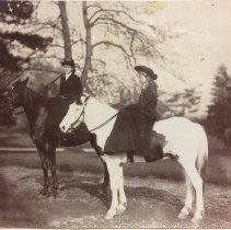 Isabelle Tilford Wagstaff and  Annette Tilford Haskell on Horseback