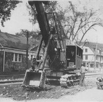 Digging up the Road in front of the Tuxedo Park Library