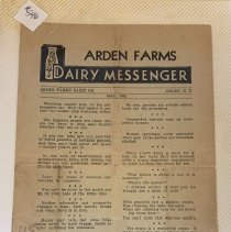 Arden Farms, "Dairy Messenger"; May 1945.