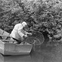 side view of Oliver and turtle trap