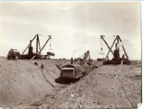 Steam shovels at work, construction of Truckee-Carson Reclamation Project