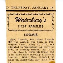 Loomis, Silas - Family