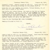 Minutes - 1/19/37 & 1/26/37