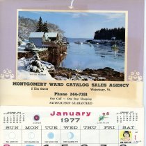 Montgomery Ward Catalog Sales Agency Calendar