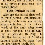 History of Vermont State Hospital