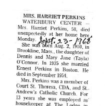 Perkins, Ernest - Family