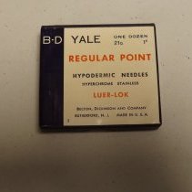 Hypodermic needle box