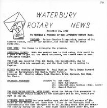 Newsletters -  1-19-1971 thru 12-21-1971