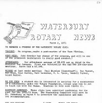 Newsletters -  1-19-1971 thru 12-21-1971