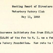 Director Mtg Notes - 1953