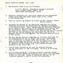 Directors Mtg Notes - 1956