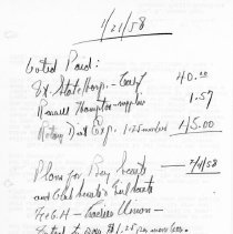 Directors Mtg Notes - 1958