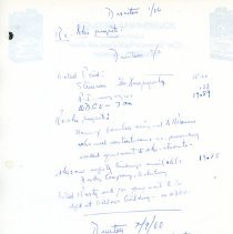 Directors Mtg Notes - 1960