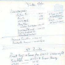 Directors Mtg Notes - 1960