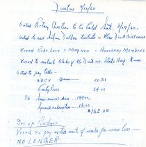 Directors Mtg Notes - 1960