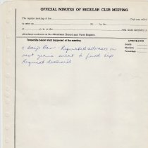 Waterbury Rotary - Regular Membership Meetings - 1989-1999