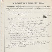 Waterbury Rotary - Regular Membership Meetings - 1989-1999