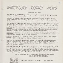 Newsletters - 1-8-74 thru11-12-74